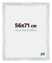 Mura MDF Photo Frame 56x71cm Silver Glossy Vintage Front Size | Yourdecoration.co.uk