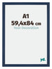 Mura MDF Photo Frame 59 4x84cm A1 Dark Blue Swept Front Size | Yourdecoration.co.uk