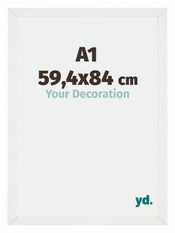 Mura MDF Photo Frame 59 4x84cm A1 White Wiped Front Size | Yourdecoration.co.uk