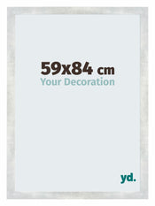 Mura MDF Photo Frame 59x84cm Silver Shiny Vintage Front Size | Yourdecoration.co.uk
