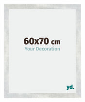 Mura MDF Photo Frame 60x70cm Silver Glossy Vintage Front Size | Yourdecoration.co.uk
