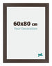 Mura MDF Photo Frame 60x80cm Oak Dark Front Size | Yourdecoration.co.uk