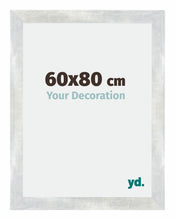 Mura MDF Photo Frame 60x80cm Silver Glossy Vintage Front Size | Yourdecoration.co.uk