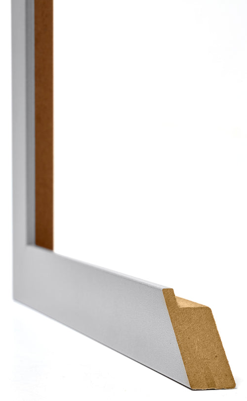 Mura MDF Photo Frame 60x84cm Silver Matte Detail Intersection | Yourdecoration.co.uk