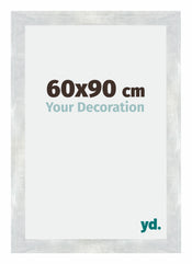 Mura MDF Photo Frame 60x90cm Silver Glossy Vintage Front Size | Yourdecoration.co.uk