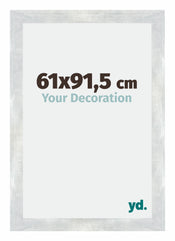 Mura MDF Photo Frame 61x91 5cm Silver Glossy Vintage Front Size | Yourdecoration.co.uk