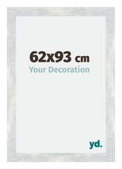 Mura MDF Photo Frame 62x93cm Silver Glossy Vintage Front Size | Yourdecoration.co.uk