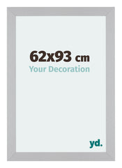 Mura MDF Photo Frame 62x93cm Silver Matte Front Size | Yourdecoration.co.uk