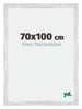 Mura MDF Photo Frame 70x100cm Silver Glossy Vintage Front Size | Yourdecoration.co.uk