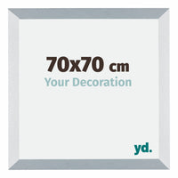 Mura MDF Photo Frame 70x70cm Aluminum Brushed Front Size | Yourdecoration.co.uk