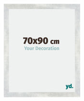 Mura MDF Photo Frame 70x90cm Silver Glossy Vintage Front Size | Yourdecoration.co.uk