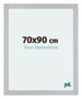 Mura MDF Photo Frame 70x90cm Silver Matte Front Size | Yourdecoration.co.uk