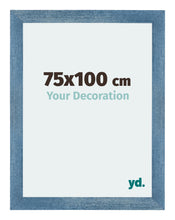 Mura MDF Photo Frame 75x100cm Bright Blue Swept Front Size | Yourdecoration.co.uk