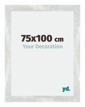 Mura MDF Photo Frame 75x100cm Silver Glossy Vintage Front Size | Yourdecoration.co.uk