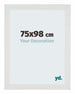 Mura MDF Photo Frame 75x98cm White Matte Front Size | Yourdecoration.co.uk