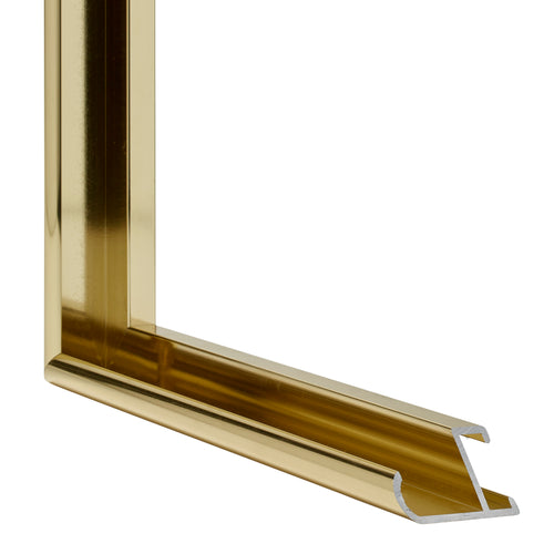 New York Aluminium Photo Frame 18x24cm Gold Shiny Detail Intersection | Yourdecoration.co.uk