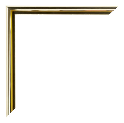 New York Aluminium Photo Frame 20x40cm Gold Shiny Detail Corner | Yourdecoration.co.uk