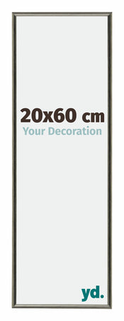New York Aluminium Photo Frame 20x60cm Mercury Structure Front Size | Yourdecoration.co.uk
