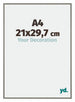New York Aluminium Photo Frame 21x29 7cm A4 Mercury Structure Front Size | Yourdecoration.co.uk