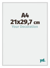 New York Aluminium Photo Frame 21x29 7cm A4 Silver Matt Front Size | Yourdecoration.co.uk
