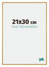 New York Aluminium Photo Frame 21x30cm Gold Shiny Front Size | Yourdecoration.co.uk