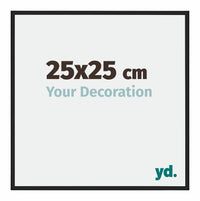 New York Aluminium Photo Frame 25x25cm Black Matt Front Size | Yourdecoration.co.uk
