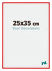 New York Aluminium Photo Frame 25x35cm Ferrari Red Front Size | Yourdecoration.co.uk