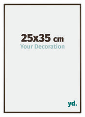 New York Aluminium Photo Frame 25x35cm Walnut Structure Front Size | Yourdecoration.co.uk