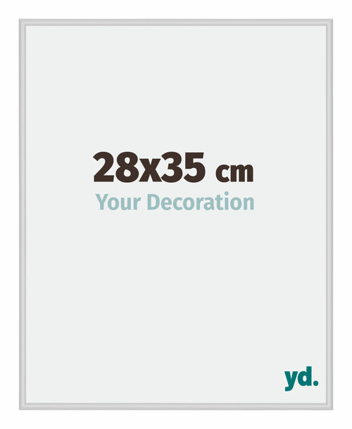 New York Aluminium Photo Frame 28x35cm Silver Matt Front Size | Yourdecoration.co.uk