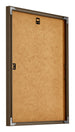 New York Aluminium Photo Frame 28x35cm Walnut Structure Back Oblique | Yourdecoration.co.uk