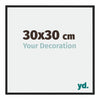 New York Aluminium Photo Frame 30x30cm Black Matt Front Size | Yourdecoration.co.uk