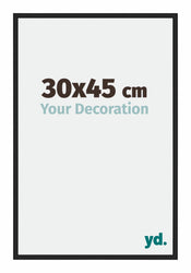 New York Aluminium Photo Frame 30x45cm Black Matt Front Size | Yourdecoration.co.uk