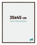 New York Aluminium Photo Frame 35x45cm Walnut Structure Front Size | Yourdecoration.co.uk