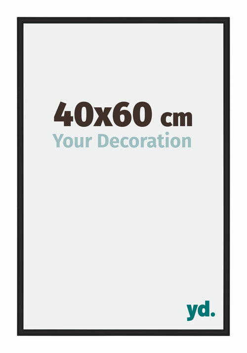 New York Aluminium Photo Frame 40x60cm Black Matt Front Size | Yourdecoration.co.uk