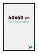 New York Aluminium Photo Frame 40x60cm Black Matt Front Size | Yourdecoration.co.uk
