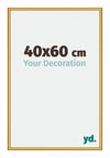 New York Aluminium Photo Frame 40x60cm Gold Shiny Front Size | Yourdecoration.co.uk