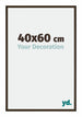 New York Aluminium Photo Frame 40x60cm Walnut Structure Front Size | Yourdecoration.co.uk