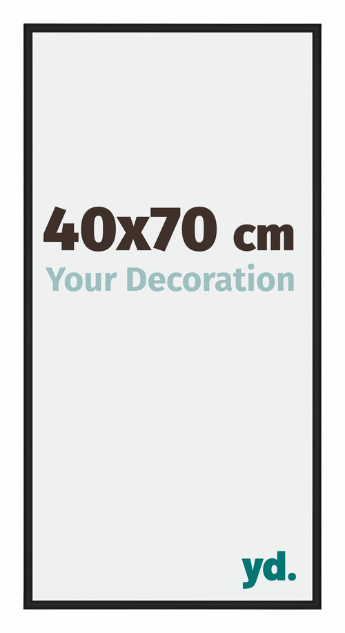 New York Aluminium Photo Frame 40x70cm Black Matt Front Size | Yourdecoration.co.uk