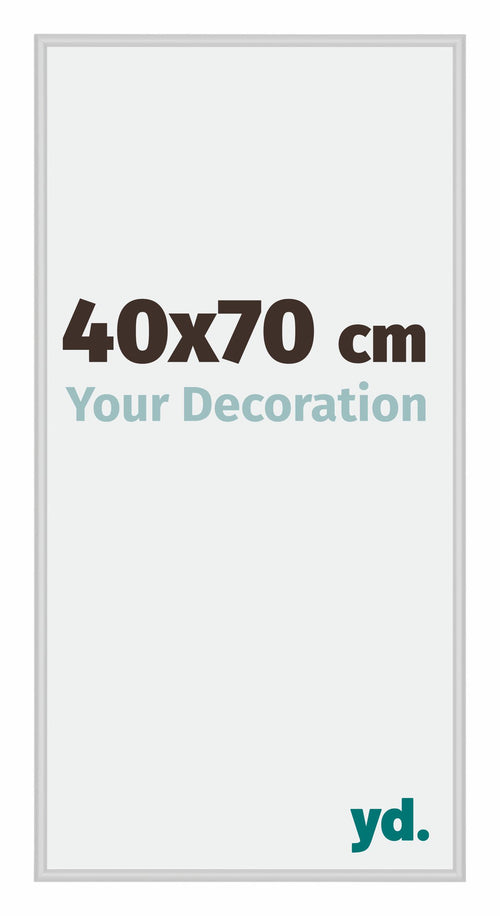 New York Aluminium Photo Frame 40x70cm Silver Matt Front Size | Yourdecoration.co.uk