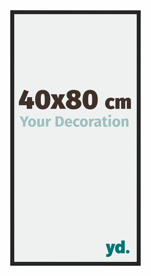New York Aluminium Photo Frame 40x80cm Black Matt Front Size | Yourdecoration.co.uk