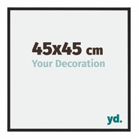 New York Aluminium Photo Frame 45x45cm Black Matt Front Size | Yourdecoration.co.uk