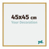New York Aluminium Photo Frame 45x45cm Gold Shiny Front Size | Yourdecoration.co.uk