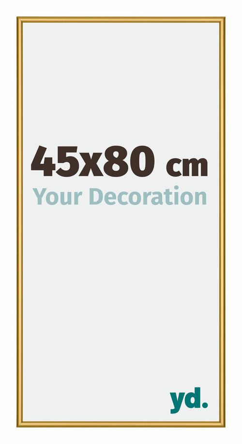 New York Aluminium Photo Frame 45x80cm Gold Shiny Front Size | Yourdecoration.co.uk