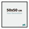 New York Aluminium Photo Frame 50x50cm Black Matt Front Size | Yourdecoration.co.uk