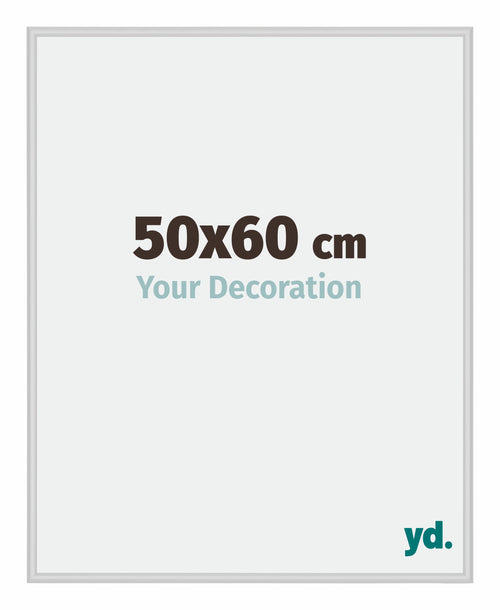 New York Aluminium Photo Frame 50x60cm Silver Matt Front Size | Yourdecoration.co.uk