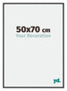 New York Aluminium Photo Frame 50x70cm Black Matt Front Size | Yourdecoration.co.uk