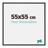 New York Aluminium Photo Frame 55x55cm Black Matt Front Size | Yourdecoration.co.uk