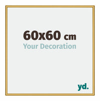 New York Aluminium Photo Frame 60x60cm Gold Shiny Front Size | Yourdecoration.co.uk