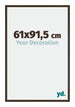 New York Aluminium Photo Frame 61x91 5cm Walnut Structure Front Size | Yourdecoration.co.uk