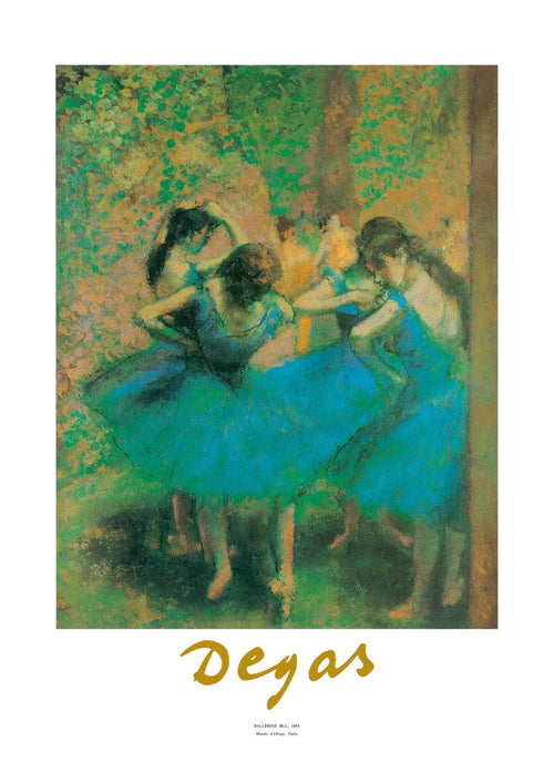PGM EDE 132 Edgar Degas Ballerine blu Art Print 50x70cm | Yourdecoration.co.uk